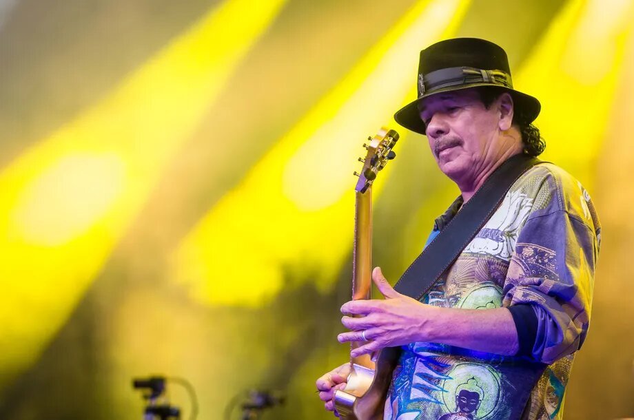 Carlos Santana performing live
