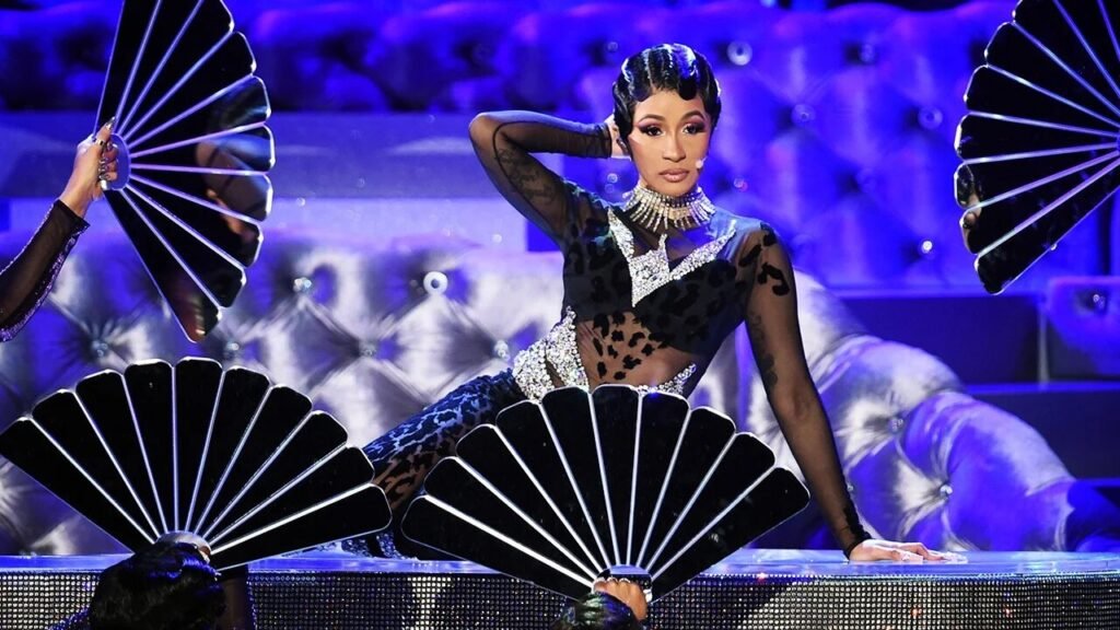 Cardi B performing on stage