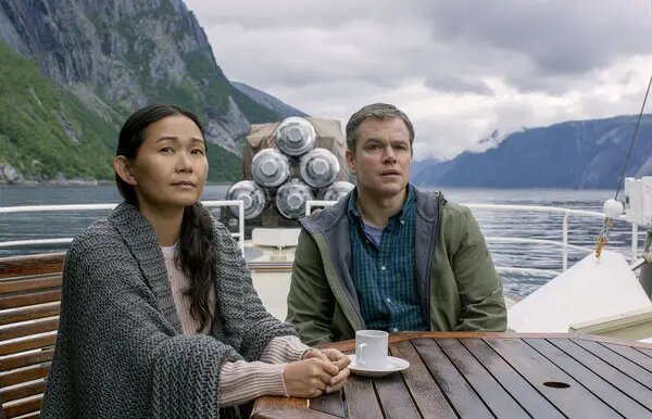 Hong Chau and Matt Damon in Downsizing