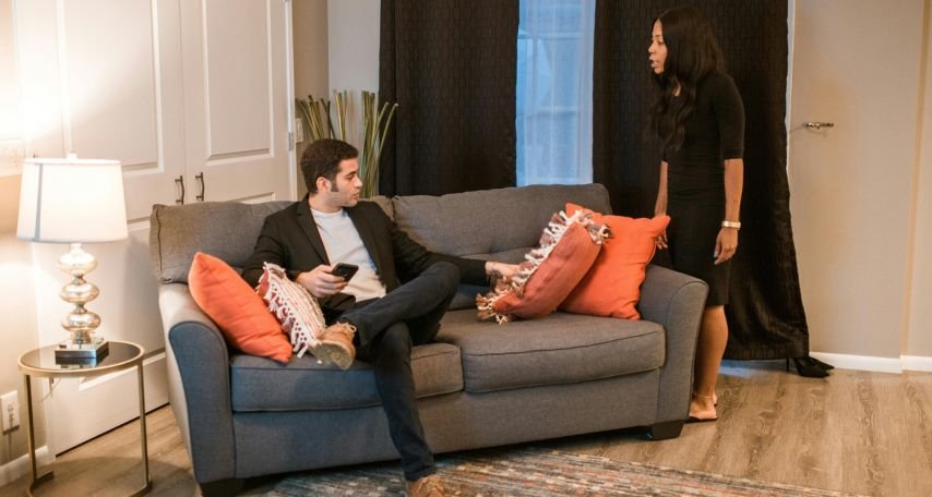 Man and Woman Having a Conversation