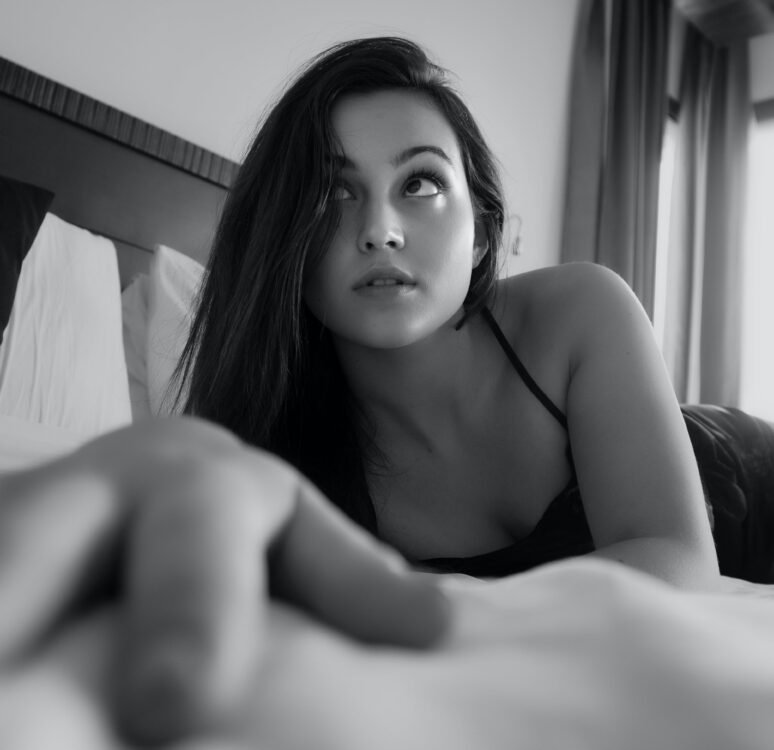 Woman in Black and White
