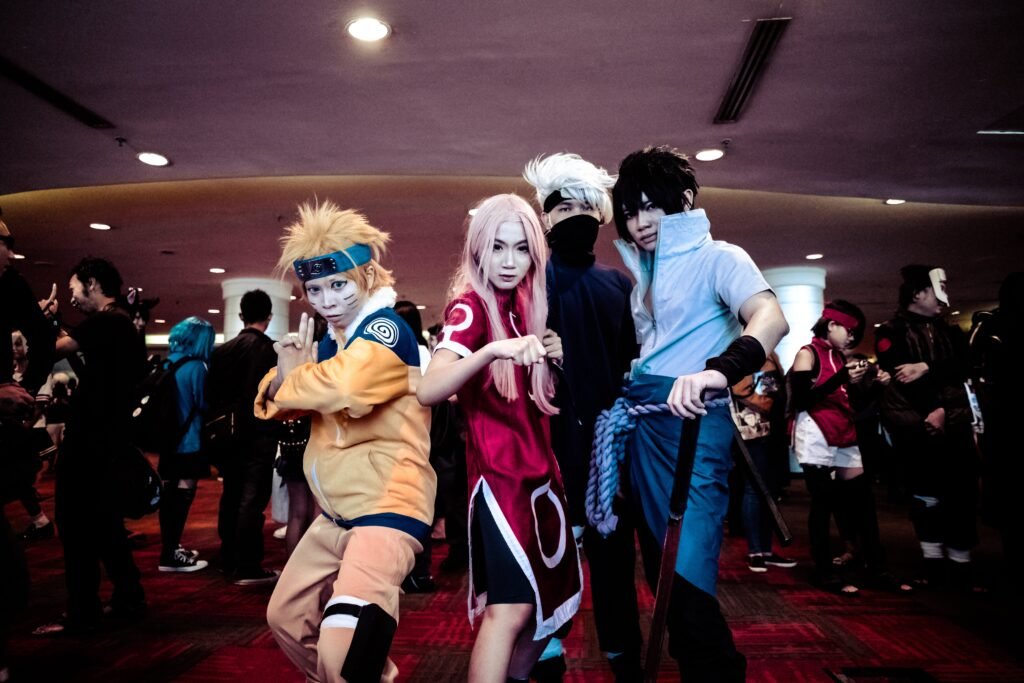 Four Person in Naruto Costume
