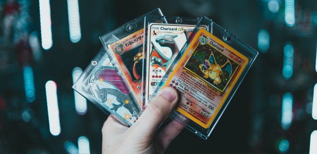 Holding Pokemon Trading Cards
