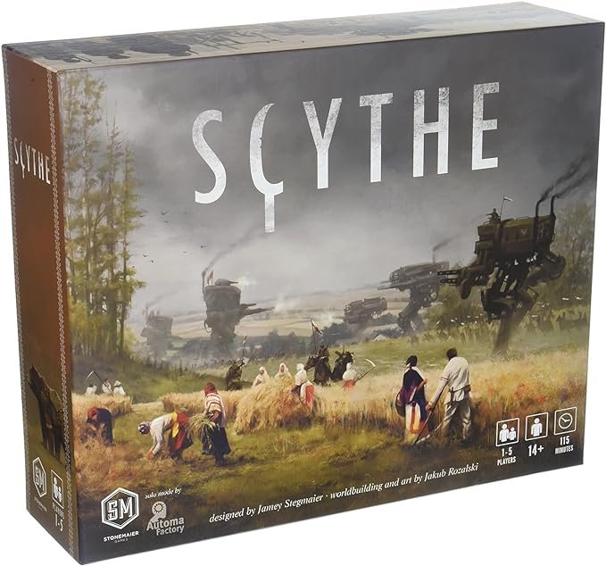 Stonemaier Games | Scythe | Board Game | Ages 14+ | 1-5 Players | 90-115 Minutes Playing Time