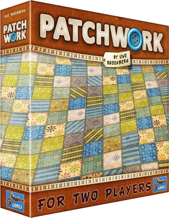 Lookout Games | Patchwork | Board Game | Ages 8+ | 2 Players | 15-30 Minute Playing Time, Multicoloured, 7.87 x 1.77 x 7.87 inches