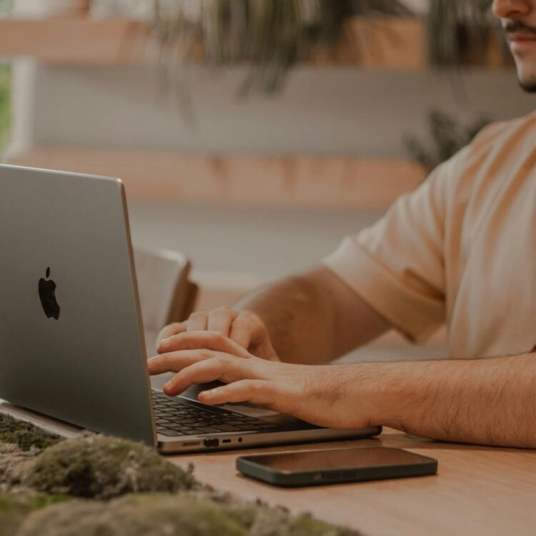 Man Working on Laptop