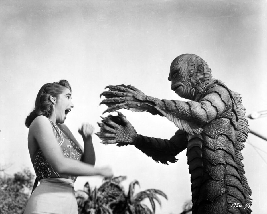 Julie Adams and Ben Chapman in Creature from the Black Lagoon (1954) Photo by Courtesy of AMPAS