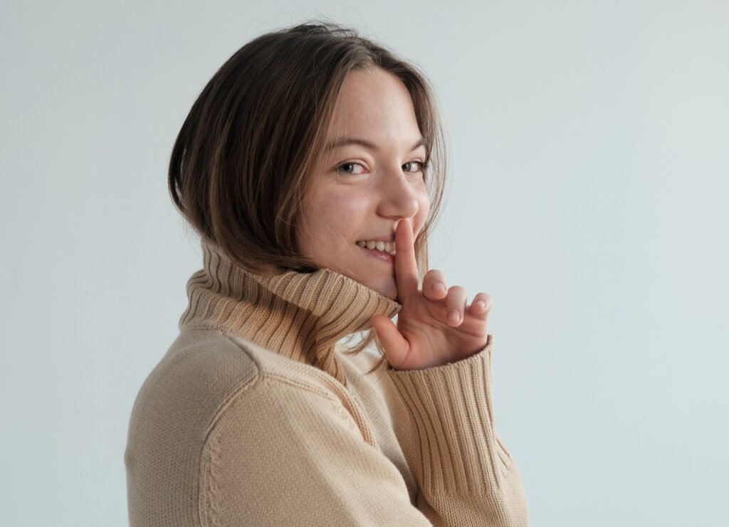 Girl gesturing with her hands