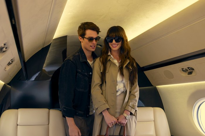 Anne Hathaway as 'Solène' and Nicholas Galitzine as 'Hayes Campbell' star in THE IDEA OF YOU photo credit Prime