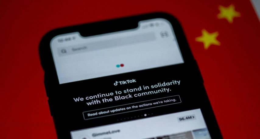 TikTok on Smartphone Touchscreen