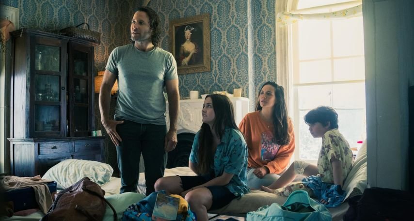 Eion Bailey, Simon Webster, Catalina Sandino Moreno, and Hannah Cheramy in From