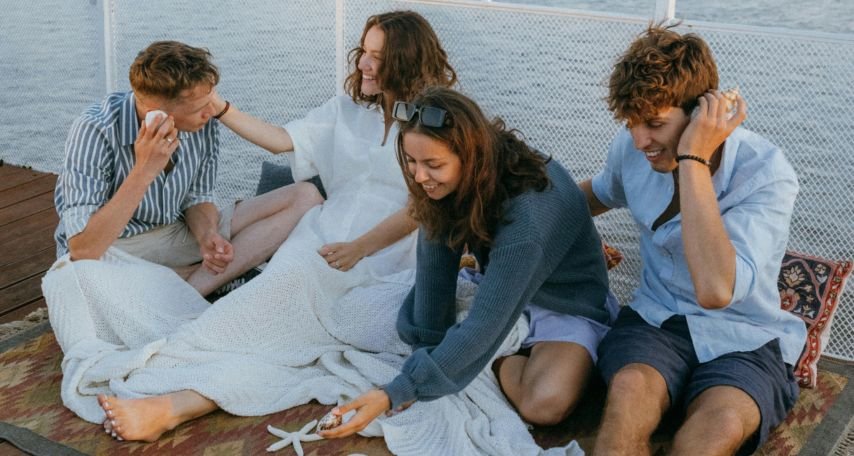A Group of People Having a Boat Party