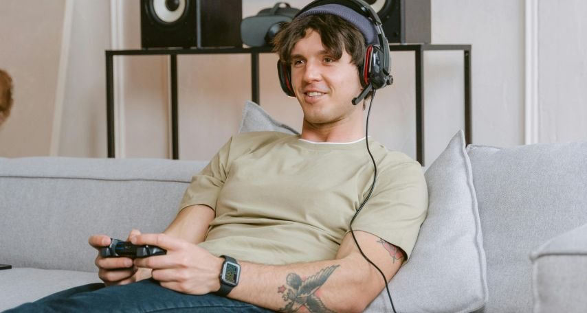 A Man Playing a Video Game