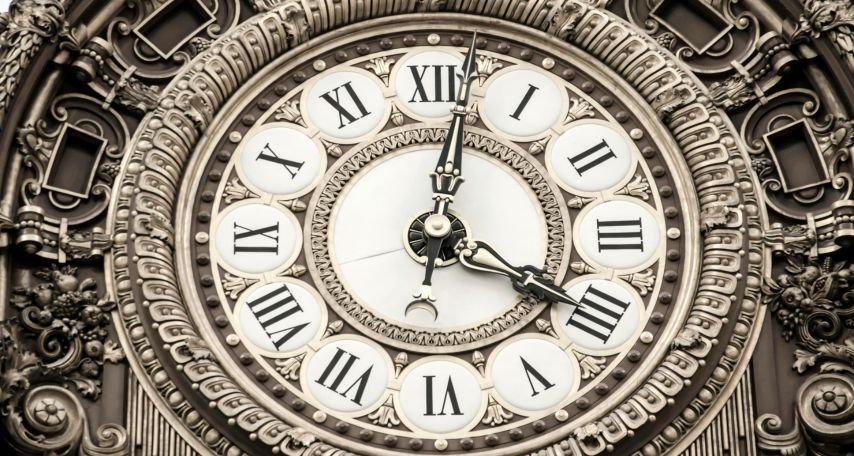 Roman Numeral Round Analog Clock