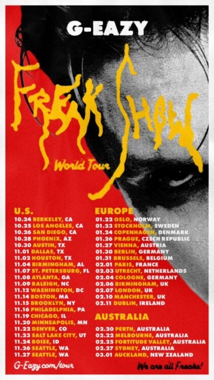 G-Eazy Tour Poster