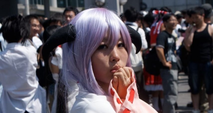 Cosplayer cosplaying as Hanyuu Photo cr Steve Nagata