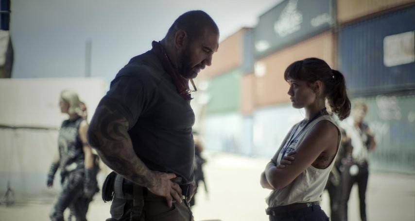 Matthias Schweighöfer, Dave Bautista, Nora Arnezeder, Samantha Win, and Ella Purnell in Army of the Dead (2021)