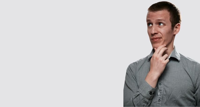 Man with a curious look