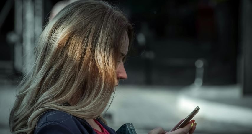 Woman Using Her Smartphone
