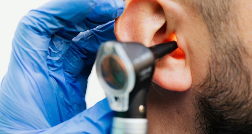 A Patient Having Ear Examination