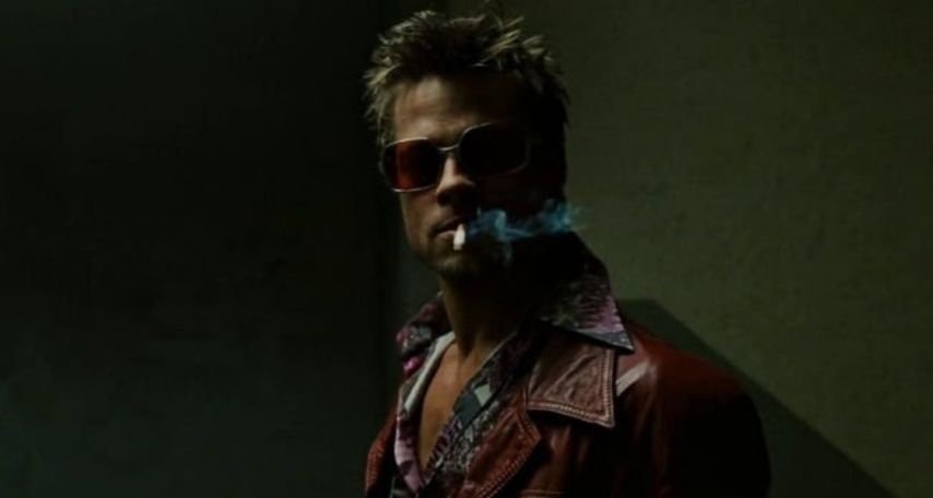 Brad Pitt as Tyler Durden in Fight Club via 20th Century Studios