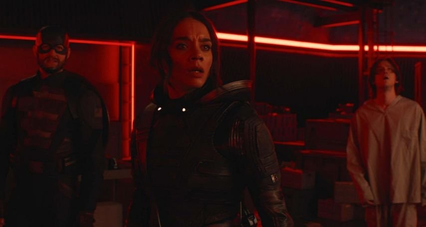 Wyatt Russell, Hannah John-Kamen, Lewis Pullman, and John Davis Walker in Thunderbolts* (2025) Photo by Marvel Studios