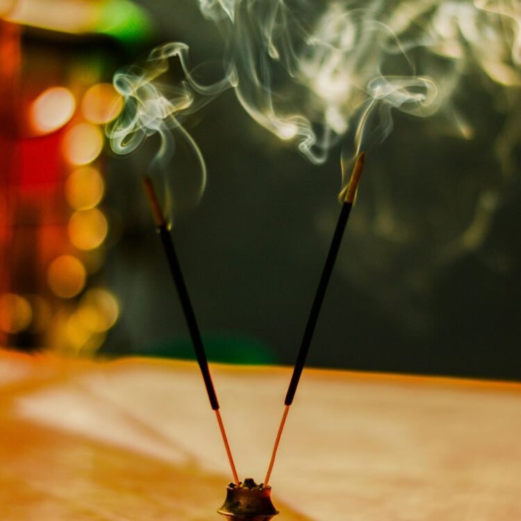 Photograph of a Lit Incense
