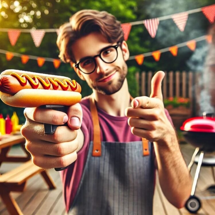 A Person Holding a Hotdog