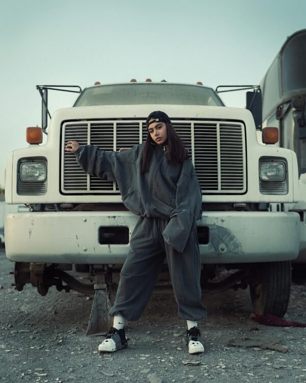 Urban Fashion Shoot with Industrial Truck