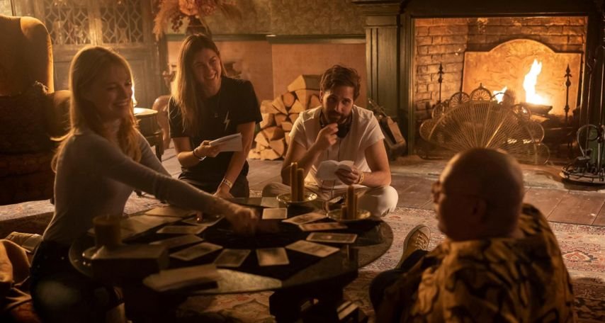 Tarot (2024)
Anna Halberg, Spenser Cohen, Jacob Batalon, and Harriet Slater in Tarot (2024)