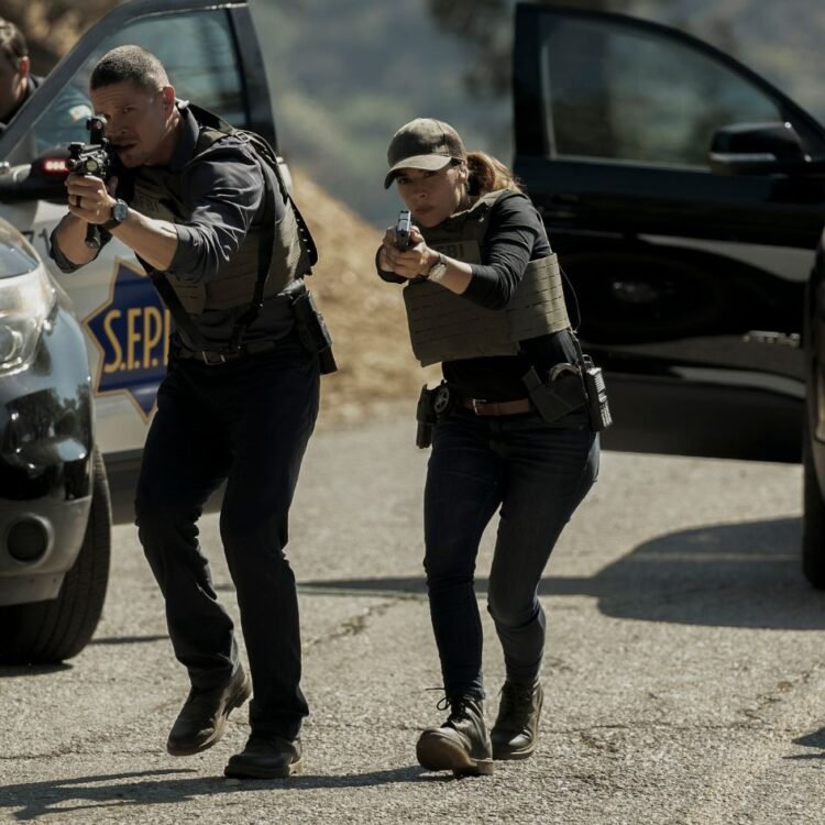 JD Pardo (Tony Liddel), Christina Vidal (Mac Wilson) Credit: Courtesy of Prime Video