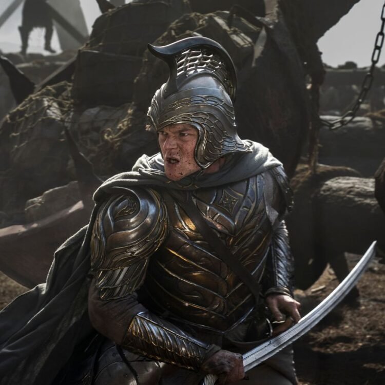 Robert Aramayo as Elrond cr Ross Ferguson / Prime Video