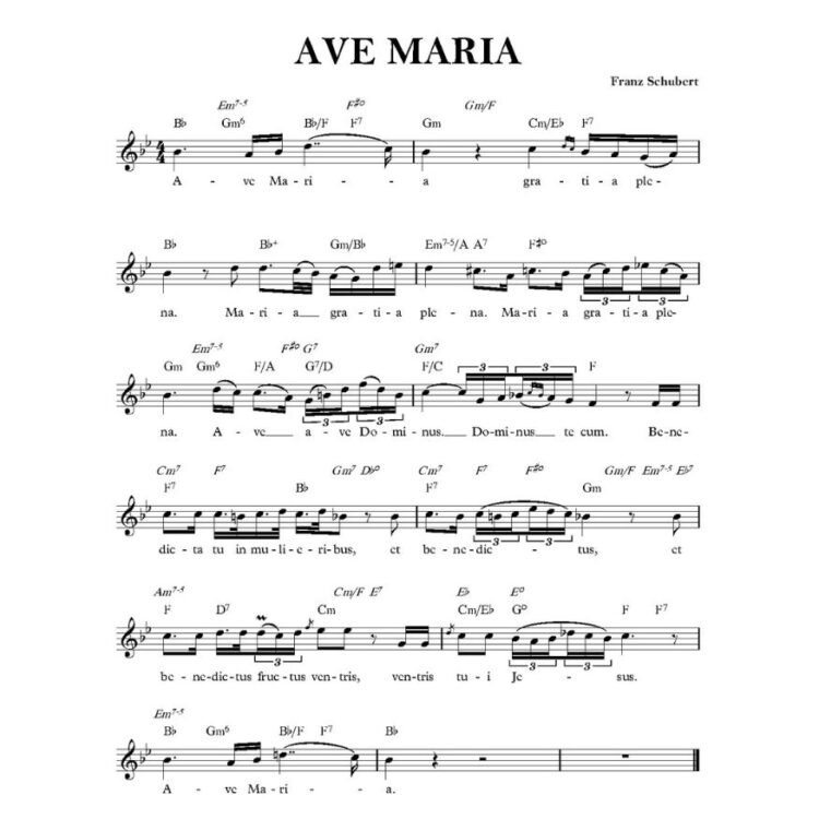 Schubert, Ave Maria, Latin words