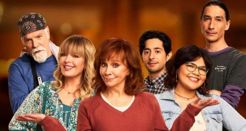 Reba McEntire, Cheryl Francis Harrington, Rex Linn, Melissa Peterman, Tokala Black Elk, Pablo Castelblanco, and Belissa Escobedo in Happy's Place (2024)