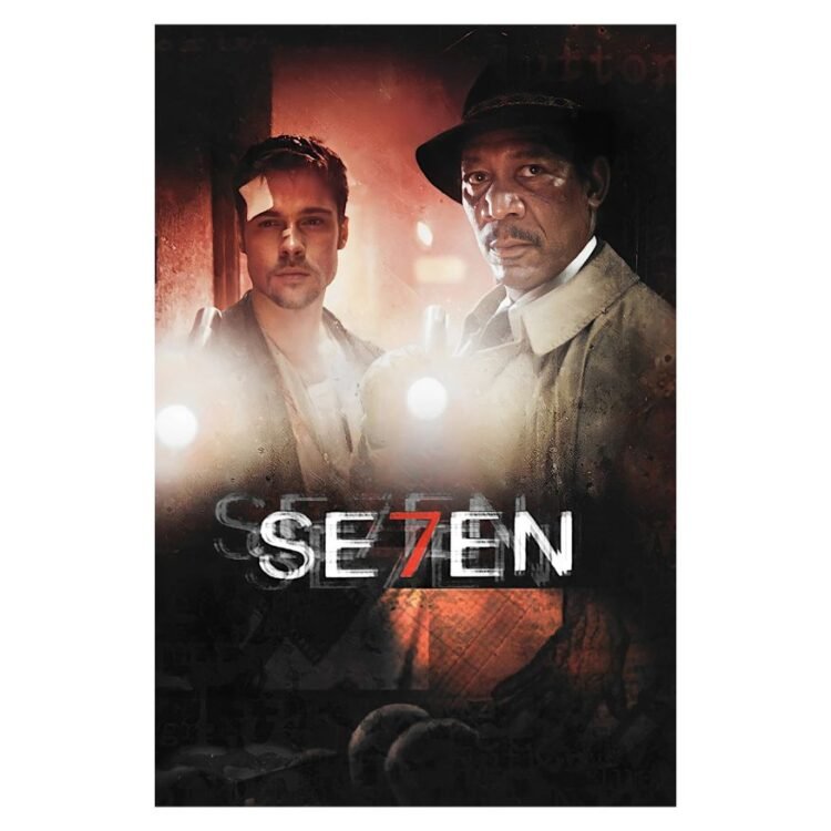 Brad Pitt and Morgan Freeman in Seven (1995)