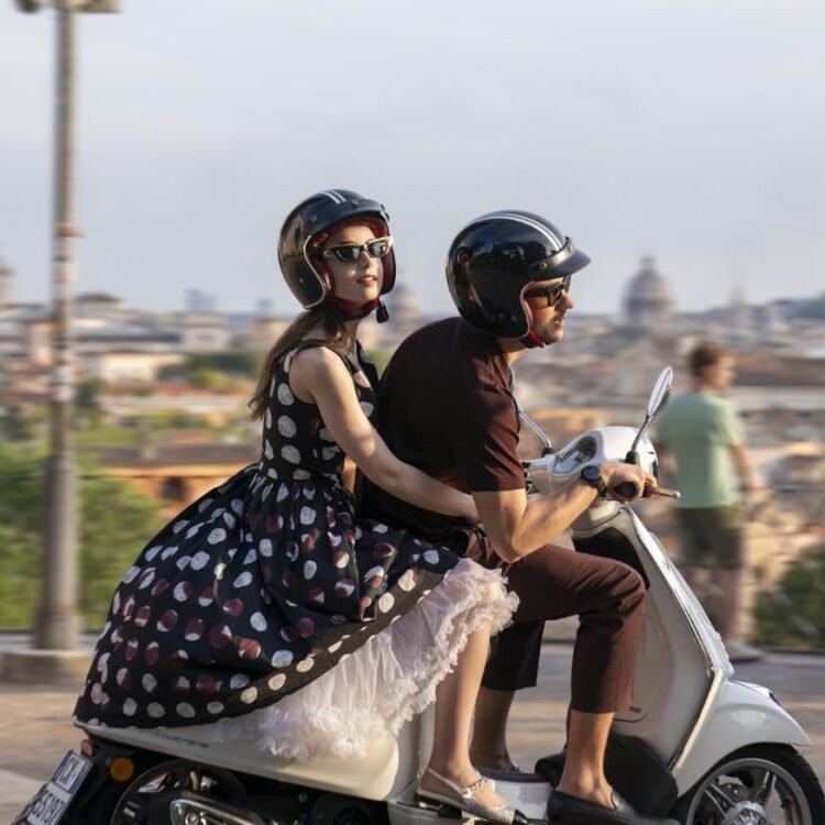 Lily Collins and Eugenio Franceschini in Roman Holiday (2024)