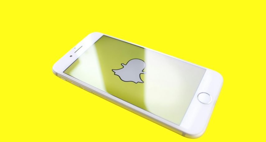 Snapchat logo on an iPhone