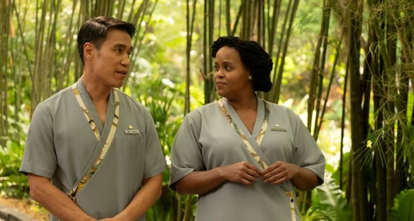 Dom Hetrakul and Natasha Rothwell in Season 3 of "The White Lotus."  
FABIO LOVINO / HBO