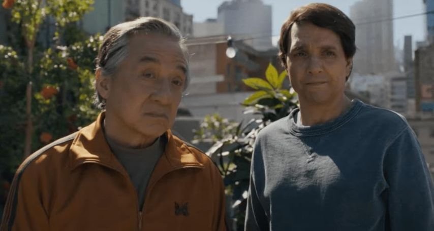 Jackie Chan and Ralph Macchio in 'Karate Kid: Legends'.