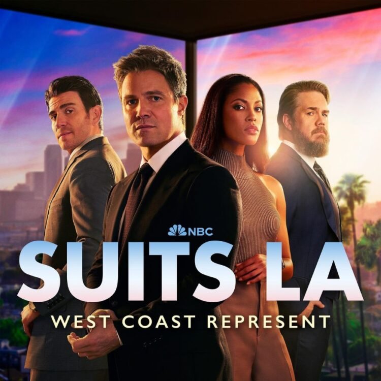 Bryan Greenberg, Stephen Amell, Josh McDermitt, and Lex Scott Davis in Suits: LA (2025)