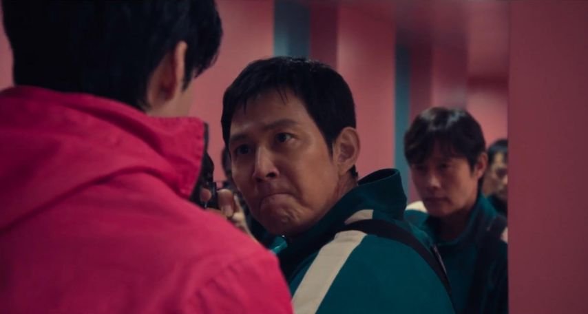 Lee Byung-hun and Lee Jung-jae in Squid Game (2021) Netflix