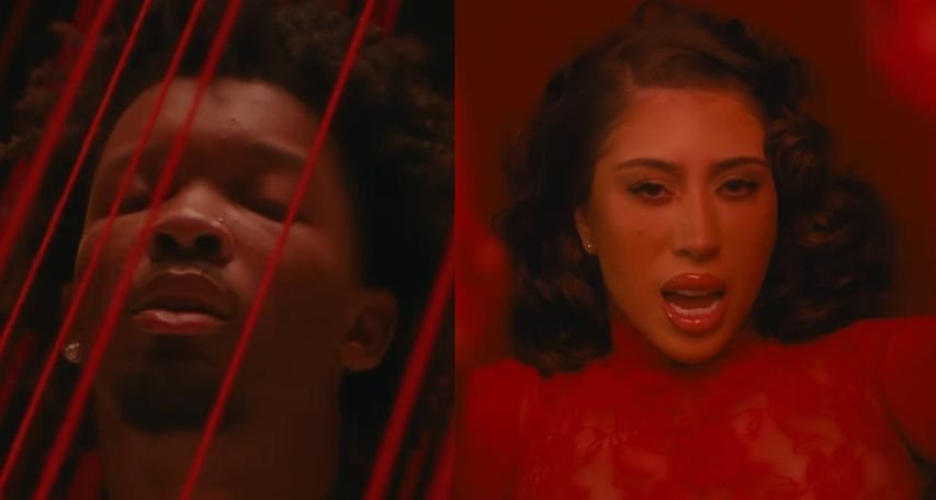 d4vd and Kali Uchis in Crashing music video