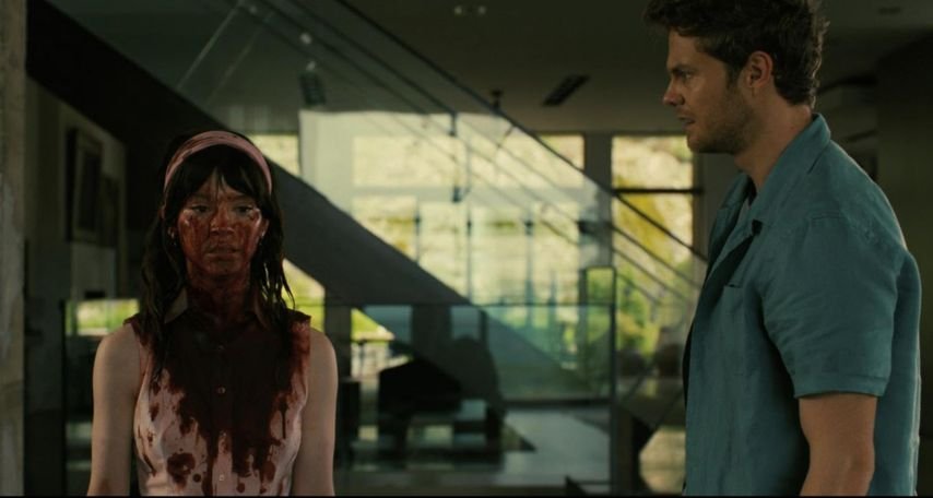 Jack Quaid and Sophie Thatcher in Companion (2025)