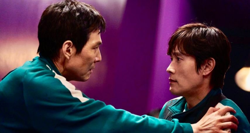 Lee Byung-hun and Lee Jung-jae in Squid Game (2021) Netflix