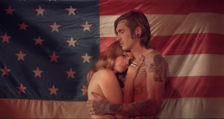 Lana Del Rey and Bradley Soileau in the Born To Die music video
