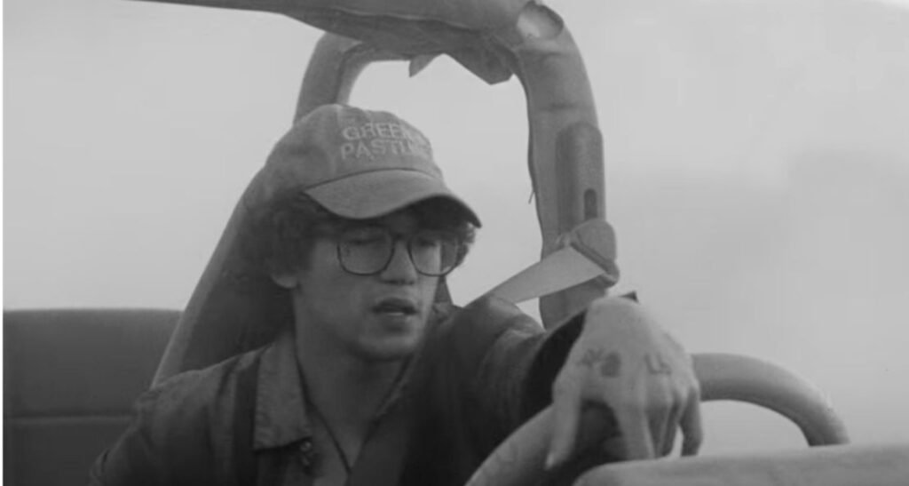 Dominic Fike in the black-and-white “Great Pretender” video