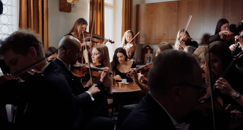 ROSALÍA performing with orchestra in Berghain video still, 2025.