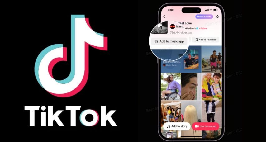 TikTok Add to Music App feature 