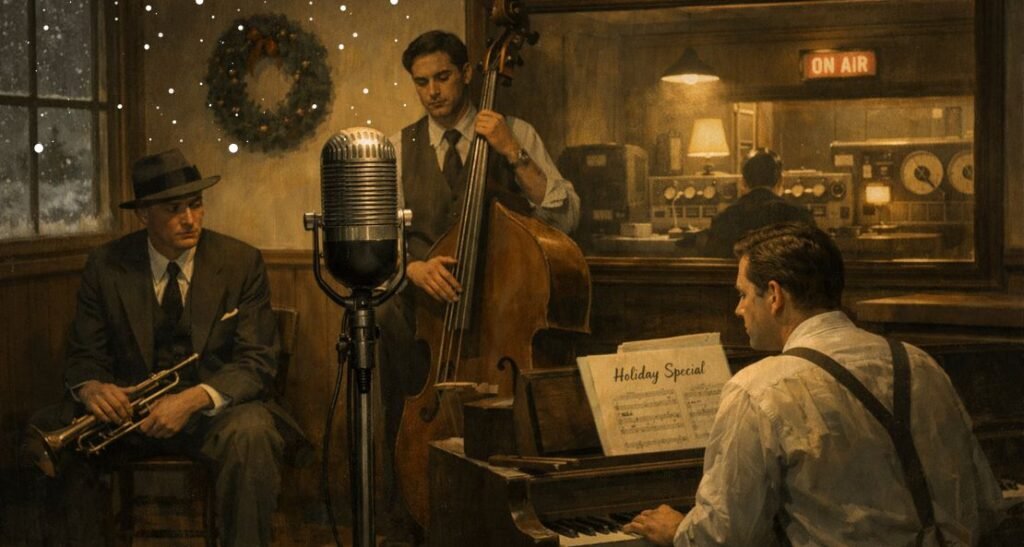 1940s jazz studio session break