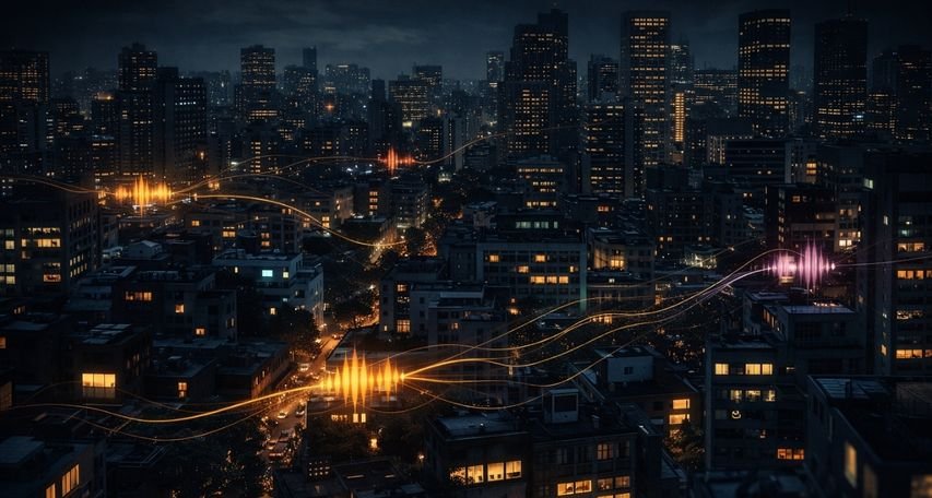 Urban rhythm under city lights